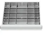 STIER Schubladeneinteilung Metalleinteilung BLH 75 mm Innenma&szlig; 500x450 mm 20...