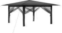 vidaXL Pavillon mit 4 Seitenw&auml;nden 4 x 4 m Hellgrau und Anthrazit