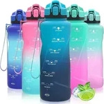 Sport Trinkflasche 1500 ml Dunkelgr&uuml;n-Dunkelblau Auslaufsicher mit...
