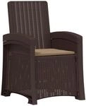 vidaXL Liegesessel Garten Rattan-Optik Braun und Taupe PP