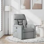 vidaXL Massagesessel Hellgrau Stoff