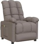 vidaXL Massagesessel Taupe Stoff