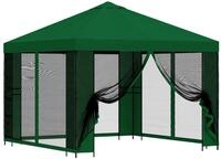 vidaXL Garten Pavillon mit Seitenw&auml;nden 3 x 3 m Gr&uuml;n