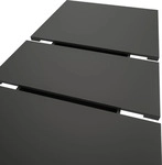 Esstisch "Home-X" in grau und Artisan Eiche Tisch ausziehbar 150 - 190 cm - Grau