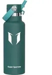 Trinkflasche Edelstahl Thermobecher 500 ml Dunkelgr&uuml;n BPA-Frei Auslaufsicher