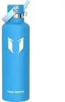 Trinkflasche Edelstahl Thermobecher 1000 ml Himmelblau BPA-Frei mit Strohhalm