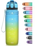 Sport Trinkflasche 1000 ml Tritan BPA-frei Auslaufsicher mit Zeitmarkierung...
