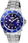 Invicta 26971 Herren-Armbanduhr, Edelstahl-Geh&auml;use, Metall-Armband - Blau/Silber