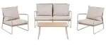 BELIANI Lounge Set Beige Stahl 4-Teilig Modern 2-Sitzer Sofa 2 Sessel...