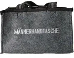 Goldbuch Filz-Flaschenhalter f&uuml;r 6 Flaschen M&auml;nnerhandtasche, ca.24x14x15cm,