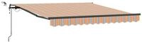 vidaXL Ausziehbare Markise Mehrfarbig 300 x 250 cm Polyester