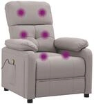 vidaXL Massagesessel Taupe Stoff