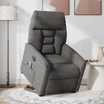 vidaXL Massagesessel mit Aufstehhilfe Dunkelgrau Mikrofasergewebe