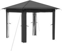 vidaXL Gazebo ohne Seitenwand 2,6 x 2,6 m Hellgrau und Anthrazit