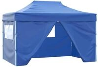 vidaXL Party-Zelt 280 x 410 x 315 cm Blau Oxford-Stoff