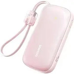 BASEUS Powerbank 20000mAh 22,5W USB-C/A Schnelles Laden Rosa 2-in-1 Kabel - Rosa