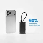 SHARGE Flow 3 Powerbank 10.000mAh 45W Schnellladen mit USB-C Kabel Schwarz - Schwarz