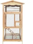 HOME DELUXE Vogelk&auml;fig PICO &ndash; 89 x 176 cm | Gro&szlig;er Holz-Vogelvoliere f&uuml;r...