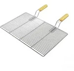 BBQ Grillrost Eckig 67x40cm aus Hochwertigem Edelstahl mit Handgriffen f&uuml;r...