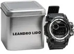 LEANDRO LIDO "Monza" Uni Sport Uhr schwarz wei&szlig; | LL-18 - Schwarz
