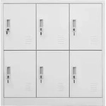 vidaXL Schlie&szlig;fachschrank Hellgrau 90x45x92,5 cm Stahl - Grau