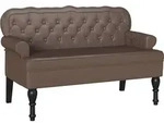 vidaXL Chesterfield Bank Braun 119,5 x 64,5 x 75 cm Kunstleder - Braun