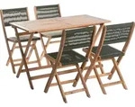 BELIANI Gartenm&ouml;bel Set Gr&uuml;n Akazienholz mit Seilgeflecht Rechteckig 120 x 60...