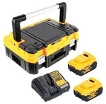 DeWalt DCB 1104 P2T Akku Starter Set 18 V mit 2x Akku 5,0 Ah + DCB 1104 Ladeger&auml;t +