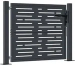 vidaXL Gartentor Anthrazit 100x75 cm Stahl Quadratisches Design - Grau