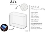 Premium Dose rechteckig 2,1 l LOFT, Farbe:Transparent / Mistletoe gr&uuml;n -