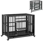 PawHut Hundek&auml;fig Klappbar f&uuml;r Mittelgro&szlig;e Hunde 94 x 58 x 78 cm Schwarz -...