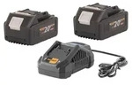 Procraft Starter Set 20 V 20/4A Schnell Ladeger&auml;t + 2x 20/4 Akku 4,0 Ah