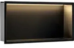 Wandeinbau-Regal F&uuml;rs Bad REA 30x60 Black - Schwarz