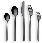 Besteckset 30 Teile Service f&uuml;r 6 Personen Titanium schwarz plattiert gl&auml;nzend