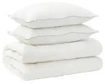 vidaXL Bettdecke und Kissen Set 3 stk. 155x220 cm Winter 450 GSM Wolle - Wei&szlig;