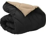 vidaXL Winterbettdecke 135 x 200 cm 450 g/m2 Schwarz und Taupe - Schwarz