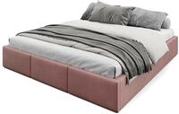 Muralo POLSTERBETT 180x200 cm Doppelbett ohne Kopfteil mit Bettkasten und
