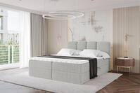 ALTDECOR Boxspringbett - H3 Matratze und Topper - NINA - 160x200 - Grau -...
