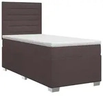vidaXL Boxspringbett mit Matratze Dunkelbraun 100 x 200 cm Stoff - Braun