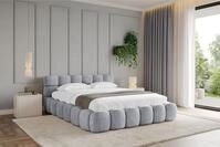 ALTDECOR Polsterbett mit Bettkasten - LEYA-v1 - 120x200 - Grau - Bett mit...