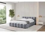 ALTDECOR Polsterbett mit Bettkasten - LEYA-v1 - 200x200 - Grau - Bett mit...