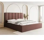 Polsterbett Amira 160x200 cm mit Bettkasten, Samt/Boucle, gestepptes Kopfteil -