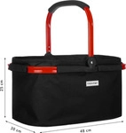 Einkaufskorb 22 Liter schwarz rot - Schwarz-Rot - Schwarz/Rot
