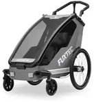 FUXTEC Fahrradanh&auml;nger FX-FA1S | Einsitzer faltbar mit Schiebegriff & Kupplung 