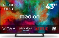 MEDION MD843602, MEDION 108 cm (43 Zoll) QLED Fernseher (Smart-TV, Dolby Vision...