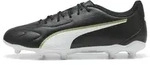 PUMA King 20 Play FG/AG Fu&szlig;ballschuh, Unisex, Schwarz/Wei&szlig;gold, 6 UK
