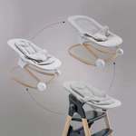BabyGo Hochstuhl-Set Levels Highchair-Set, Hochstuhl inkl. Babywippe, schwarz