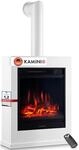 KAMINIO Elektrokamin KALLE mit Ofenrohr - Elektrischer Standkamin mit Heizung,