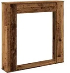 vidaXL Kaminumrandung Altholz-Optik 100x20x100 cm Holzwerkstoff