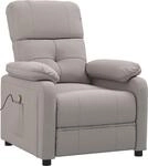 vidaXL Massagesessel Taupe Stoff